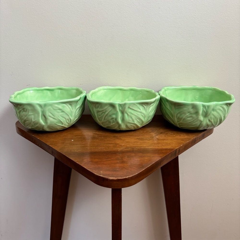 Three Duncan Ceramics Cabbage Bowls
